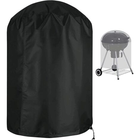Housse sphérique imperméable et indéchirable UlisemGrill en tissu Oxford 210D, résistante aux UV, avec bande latérale noire coupe-vent, Φ58 x 77 cm (1/4)