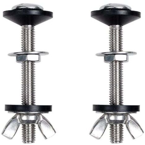 2 pcs Toilette Split réservoir d'eau vis de Fixation Accessoires Assis réservoir d'eau Fixation Connexion vis Toilette réservoir d'eau Accessoires d'installation,74mm (1/4)