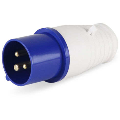 Fiche mâle industrielle, IEC, 16A, 2P+T, 220V, IP44 (1/4)