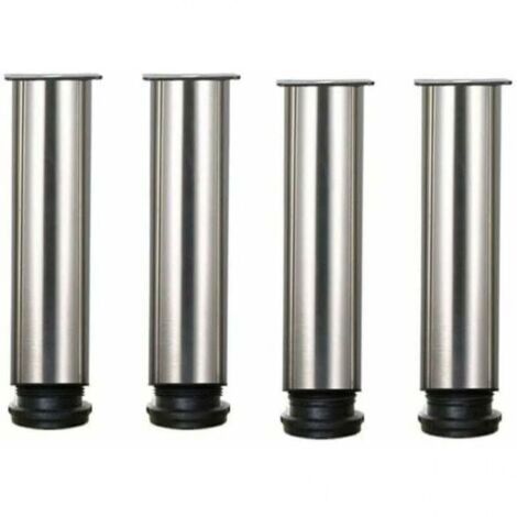 – Lot de 4 pieds de meuble réglables en hauteur 25-30 cm – Acier inoxydable 304 – Ø50 mm – Pour canapés, tables, armoires (1/4)