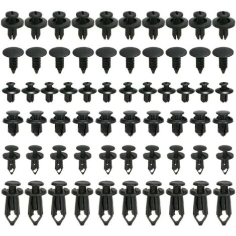 Clips Voiture, 190 Pièces Rivet Clips Plastique Rivets Plastiques Fixation de Protection avec D (1/5)