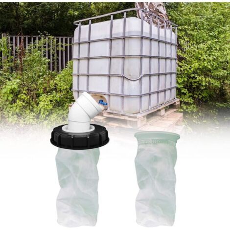 Filtre à couvercle IBC 45°, filtre à eau de pluie en nylon 163 mm, lavable avec couvercle pour réservoir d'eau de pluie IBC DN 150 (1/5)