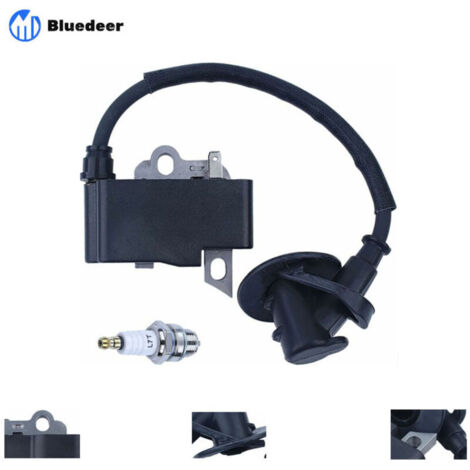 Module de bobine d'allumage pour tronçonneuse Stihl MS181 MS211 MS211C MS171 Pièces de rechange avec bougie d'allumage 1139 400 1307 (1/5)