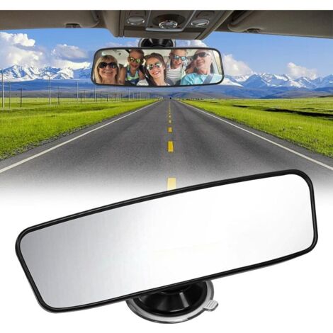 Rétroviseur Intérieur 200x60 mm, Rétroviseurs Voiture à Ventouse, Rétroviseur Conduite Accompagnée Rotation à 360°, Miroir Rétroviseurs Intérieur Amovible, pour SUV Fourgonnettes Camions (1/5)