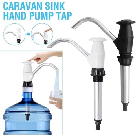 Caravane Évier Eau Pompe À Main Double Action Camping Remorque Camping-car Remplacement (noir et blanc) (1/5)