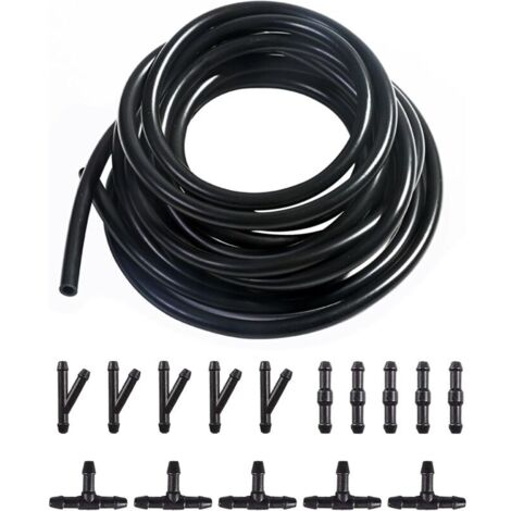 10FT Lave-Glace de Voiture Tuyau Flexible,Durite Lave Glace,Kit de Tuyau Essuie Glace,Avec Raccord de Tuyau 15 PCS,Peut être Utilisé dans le Système de Lave-glace de la Plupart des Véhicules (1/5)