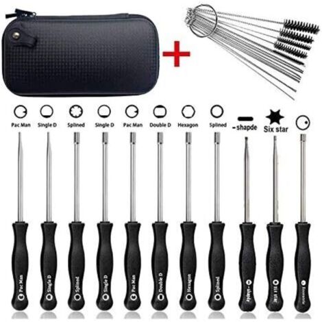 11 PièCes SéRies D'Outils de Tournevis de RéGlage Carburateur avec des Aiguilles de Nettoyage en Carbu Brosses AdaptéEs pour Le Carburateur à 2 Cycles Commun H623 (1/5)