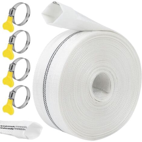 Tuyau Refoulement 1" Tuyau Plat 25mm 20m Avec 4Clips pour Pompes à Eau Submersibles Et Autres Bassin De Drainage Irrigation De Jardin Bain à Remous Piscine Ou Puisard (25mm-20m) (1/5)