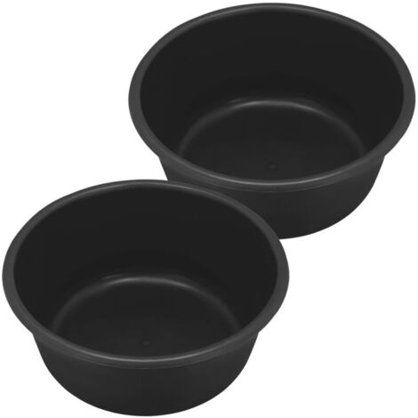 KOTARBAU® 2x 14L Bol De Construction Bac De Construction ⌀ 400mm Récipient De Mélange PVC Noir Grande Bassine Plastique XXL Seau Maçon Bac À Mortier Seau De Maçon Bassine Plastique Ronde (1/5)