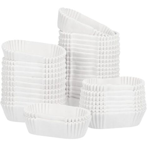 20pcs plateaux en papier à gâteau ovales en forme de bateau tasses à gâteau en papier haute température moules à gâteau doublures de moules moules à gâteau en papier Assiette H138 (1/5)
