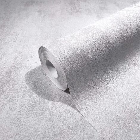 marburg Papier peint gris imitation béton Papier peint béton uni pour salon chambre 50cm x 280cm (1/2)
