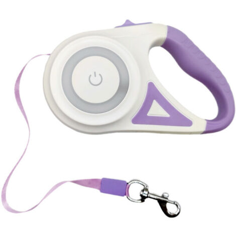 Laisse rétractable pour chien - Collier de marche automatique - Laisse extensible avec lampe de poche LED pour toutes les races de chiens,5M (1/5)