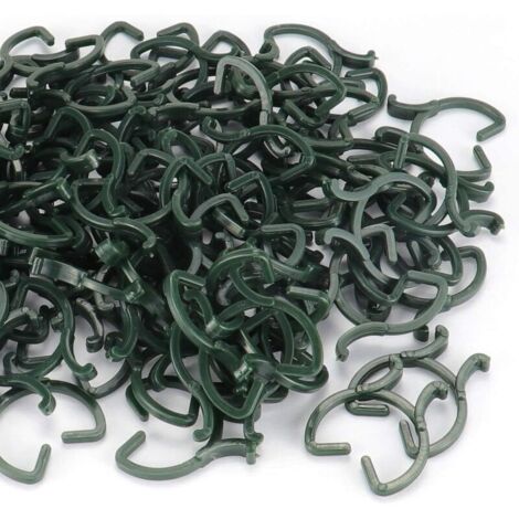 100 Pièces Clips De Vigne Végétale, 1 Taille Clips De Support pour Plantes Clips De Fixation De Vigne pour Support De Tige De Fleur De Fruit De Légume (Vert) H132 (1/5)