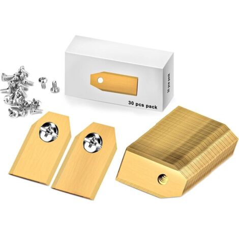 Couteau lame titane 30pièces, lame Robot tondeuse à gazon avec vis, Convient aux lames Tondeuse robot de Différentes marques et modèles, Pièces et accessoires Tondeuses à gazon. (1/5)
