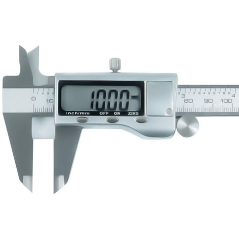Pied à coulisse électronique numérique en acier inoxydable 150 mm Outils de mesure avec écran LCD extra-large Conversion pouces/métrique (1/5)