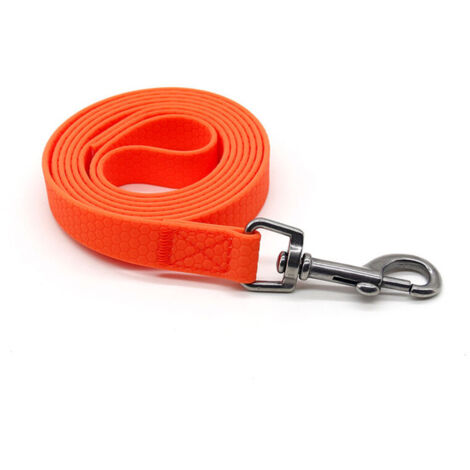 Longe pour Chien, 5m Laisse Chien avec Poignée et Sac de Rangement, Laisses Étanches pour Chiens de Dressage de Toutes Tailles, Laisse Longue Robuste (Orange) (1/5)