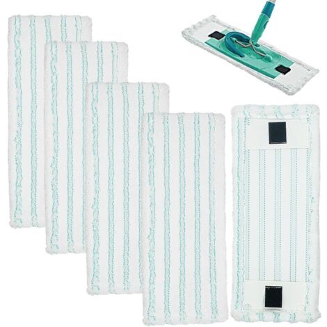 Housses de balai Leifheit Clean Twist M Ergo Micro Duo, lot de 5, 38 x 16 cm, microfibre, turquoise (1/5)