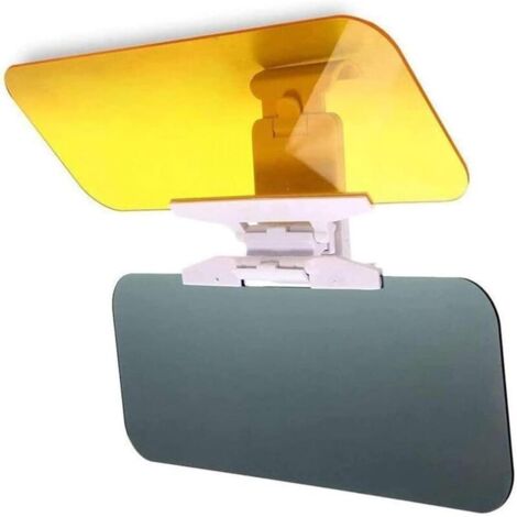 Pare-soleil de voiture HD 2-en-1 anti-éblouissement Visière jour et nuit, pare-soleil réglable et extension de visière de vision nocturne (1) (1/5)