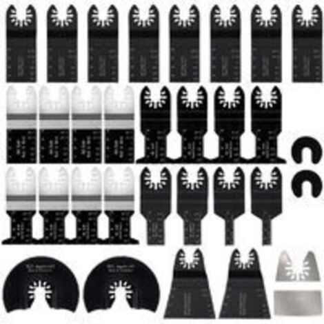 Lot de 31 lames de scie oscillante multi-outils, accessoire multi-outil oscillant, lames de scie universelles pour Bosch Dewalt Makita coupe des clous de carrelage d'angle en bois (1/5)