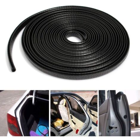 Bande de protection en caoutchouc en forme de U pour bords de voiture de 1 mm à 2,5 mm d'épaisseur (noir) (1/5)