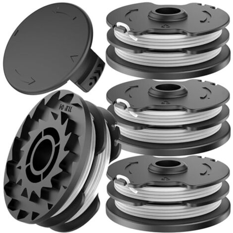 Bobine de fil de coupe 4 pièces pour Parkside PRTA 20-Li A1/B1/B2/C3, PRT 300 A1, PRT 550 A1/A3, diamètre : 1,6 mm, longueur : 8,3 m, bobine TLP-01 (4 bobines + 1 capuchon) (1/4)