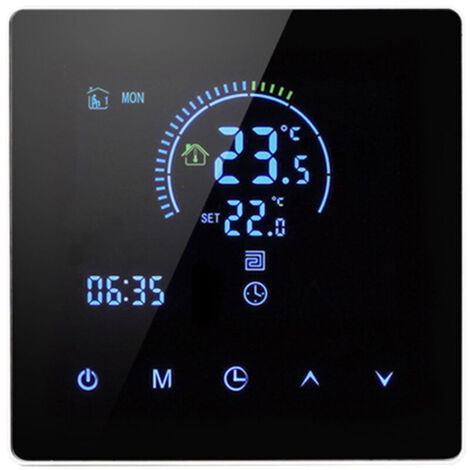 Thermostat de chaudière programmable 3A Alimentation 90-240V AC Compatible maison intelligente Installation facile (1/5)