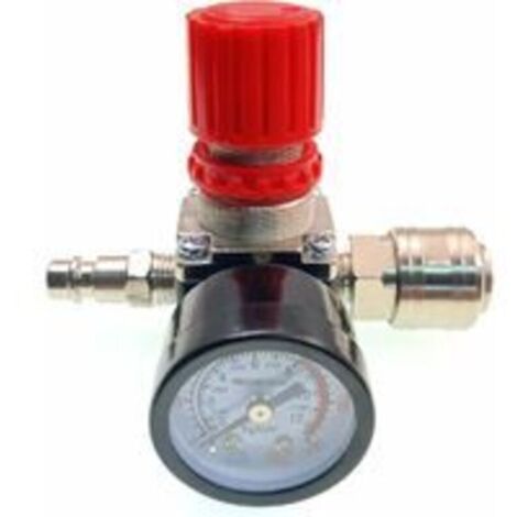 Régulateur de pression compresseur d’air, vanne de contrôle de pression connectée 140psi 12bar, 1/4 régulateur de pression pneumatique (1/5)