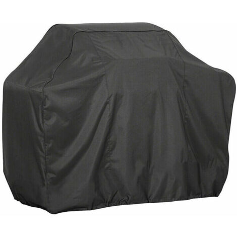 Housse de barbecue et plancha,La housse de gril est fabriquée en tissu Oxford 210D, plaqué argent noir, imperméable, durable, indéchirable et anti-poussière, convient pour barbecue, gril à ga (1/5)