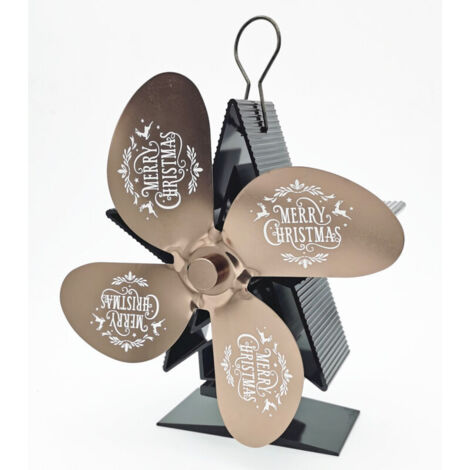 Ventilateur Poele à Bois 4 Pales Avec Thermomètre - Ventilateur Cheminée Alimenté à la Chaleur Ventilateur Silencieux avec Protection Contre le Surchauffe pour Poêle à Bois Cheminée Gaz Bûche Poêle à (1/5)