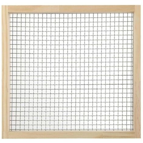 Tamis à terre pour jardinage, Tamis léger en bois pour pierres et compost, Tamis de criblage pour terre, cailloux et compost - Ouverture : 5 mm × 5 mm (1/5)