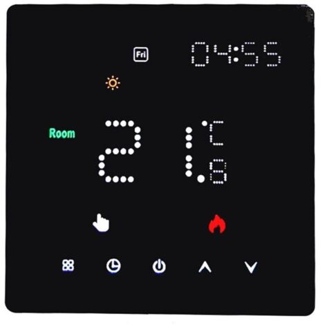 Thermostat intelligent Thermostat de chauffage Thermostat d'ambiance Thermostat de chauffage électrique par le sol 16A LED écran tactile numérique (1/5)