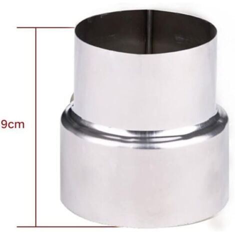 Réducteur de tuyau de fumée en acier inoxydable Adaptateur cheminée Ø 90-80mm Connexion fluide pour systèmes de cheminée (1/4)