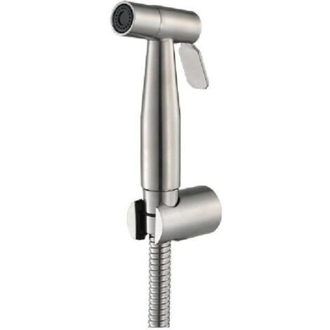 Pulvérisateur de bidet portatif avec crochet pour réservoir d'eau et tuyau de douche télescopique flexible en ABS de 150 cm pour salle de bain, douche, nettoyage des couches, bain des animaux (1/4)