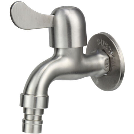 Robinet en acier inoxydable 304, vanne de vidange 1/2", robinet pour machine à laver (1/5)