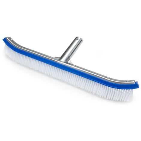 Tête de brosse de piscine en aluminium de 18 pouces avec clips EZ. Ces brosses robustes nettoient les murs, les carreaux et les sols sans effort. (1/3)