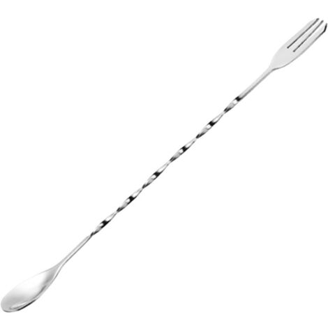 Cuillère à mélanger de haute qualité en acier inoxydable 304 – Conception double face – Face lisse et polie – Cuillère de barista pour café, cocktails, desserts et glaces (1/5)