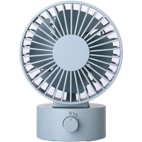 Mini ventilateur de bureau USB 102 × 79 × 138 mm, format de paume, silencieux, vitesse du vent à trois vitesses, un compagnon de refroidissement portable (1/3)