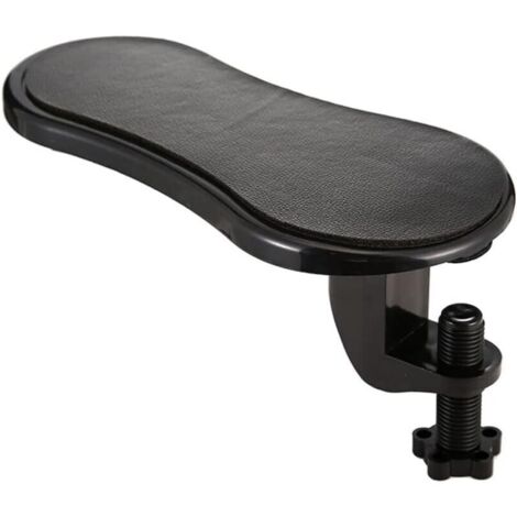 Support de Repose-Poignets, Repose-Poignets pour Bras, Repose-Poignet Réglable, Mousse Mémoire Tournant Ergonomique Repose-Poignet d'Ordinateur pour Bureau, Travail, Étude, Jeu, Chaise (Noir) (1/5)