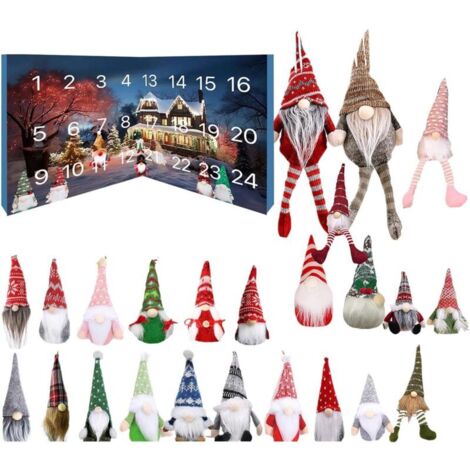 Calendrier de l'Avent des nains de Noël 2025 : calendrier de l'Avent de Noël avec calendrier de l'Avent des nains de collection de 24 heures (1/5)