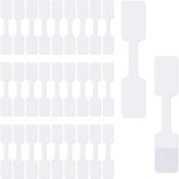 Blank Jewelry Price Stickers Labels Jewelry Price Tag Self Adhesive Dumbbell Label Rectangle Necklace Price Identification Label (200pcs)