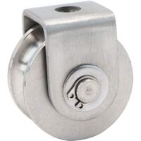 Single Pulley, Stainless Steel Cable Pulley, Lifting Pulley, Climbing Pulley, Loading Pulley, Lifting Pulley, Capacity 30kg - 1 Piece, Silver