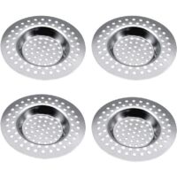 Sink Strainer Stopper, 4 Pack Stainless Steel Kitchen Sink Strainer Stopper, Sink Strainer Stopper, Sink Strainer Stopper for Kitchen Bathtub Bathroom Wash Basin