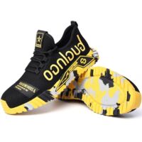 Chaussures De Sécurité Pour Hommes Baskets À Bout En Acier Chaussures De Travail Légères Femmes Baskets Industrielles Respirantes Baskets Respirantes En Maille,Jaune 41