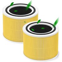 Filtre de Remplacement pour Levoit Core 300/ 300S Purificateur D'air, 2 Pièces Core Mini Filter Filtre de Remplacement 3 en 1 H13 HEPA & Filtre à Charbon Actif Haute Efficacité & Préfiltre en Nylon