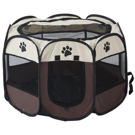 Serbia – Parc pliable pour chien et chat – Enclos intérieur/extérieur – 600D Oxford mesh durable – Dimensions S 74x74x43 cm, L 91x91x58 cm