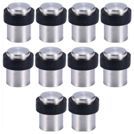 10 X Butoir de Porte de Sol 4.6 cm en Acier Inox Arrêt de Porte Butoir Bloque Porte (1/5)