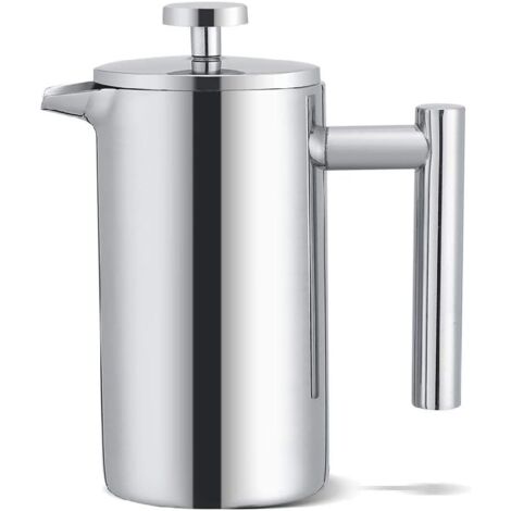 Ymyny – Cafetière à piston en acier inoxydable double paroi 350 ml – Isolation thermique optimale – Filtre efficace pour café corsé (1/4)