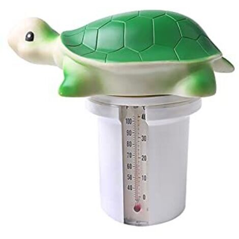 Diffuseur de Chlore pour Piscine avec Thermometre, Diffuseur Chlore Flottant Jacuzzis, Flotteur Piscine Chlore Automatique, pour Pastilles de 500g 3 inch, Protection Solaire Anti-Fissure (1/5)