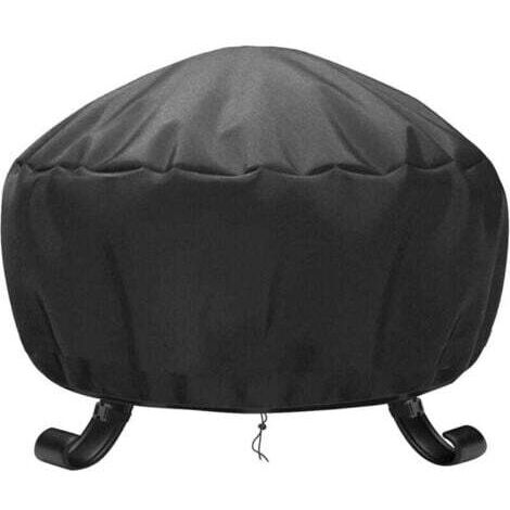 Rond Housse de Protection pour BraséRos Ø 80 x 50 cm ImperméAble,Housse brasero RéSistant aux UV,RéSistant à la DéChirure, Tissu Oxford 600D Housse pour Foyer Barbecue, Housses pour BraséRos,INHHUB (1/4)