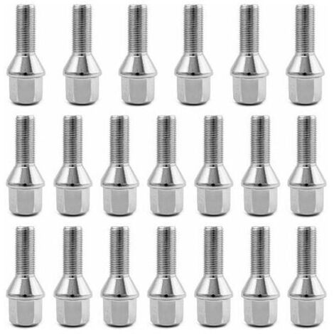 INHHUB Boulons de roue , Goujon de roue , M12 X 1.25 , 28mm Shank , 60° Conical Bolts, Pack of 20-INHHUB (1/5)